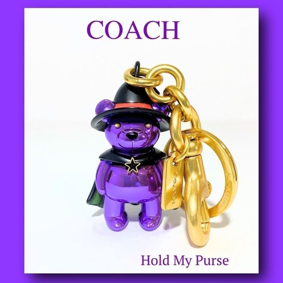 COACH Halloween Costume Bear Witch Keychain Bag Charm NWT - Picture 4 of 8